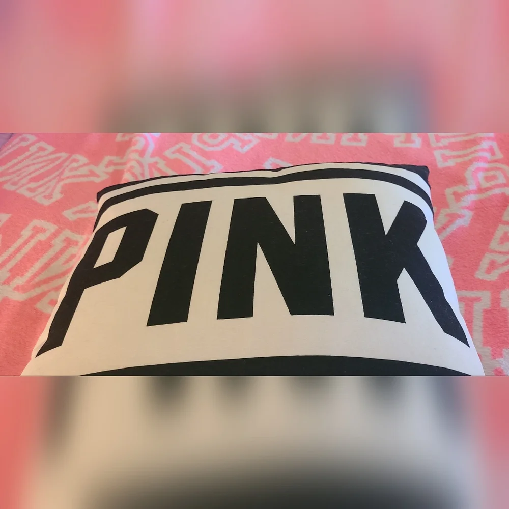 PINK VS Throw Pillow-Double Sided - LEOPARD PRINT/ VS LOGO - Picture 6 of 6